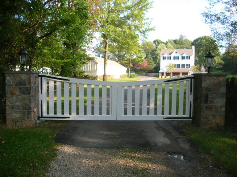 White Vinyl Gate