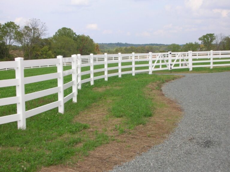 White Fence in meadow