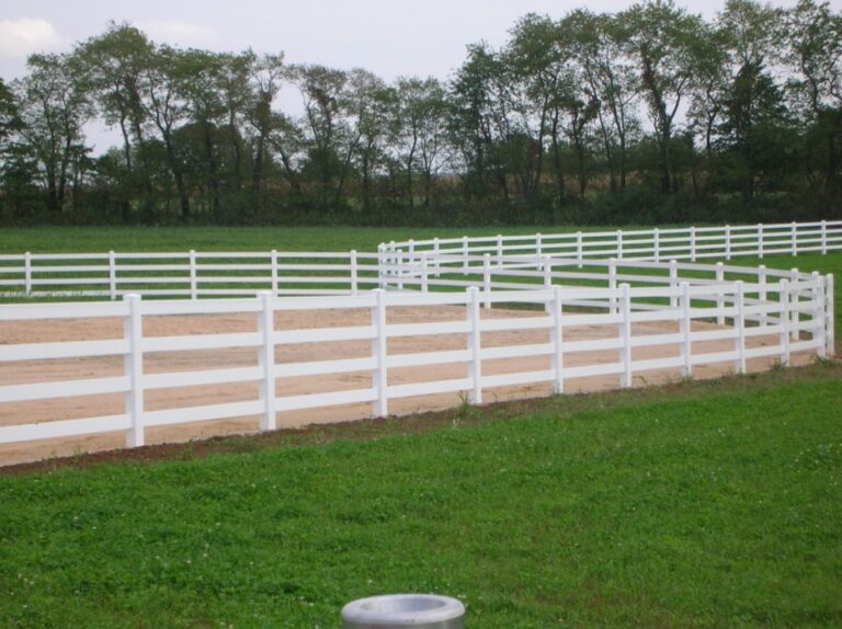 White Vinyl horse fence