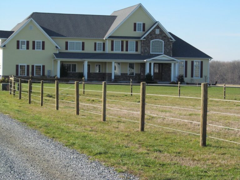 Mansion with fence