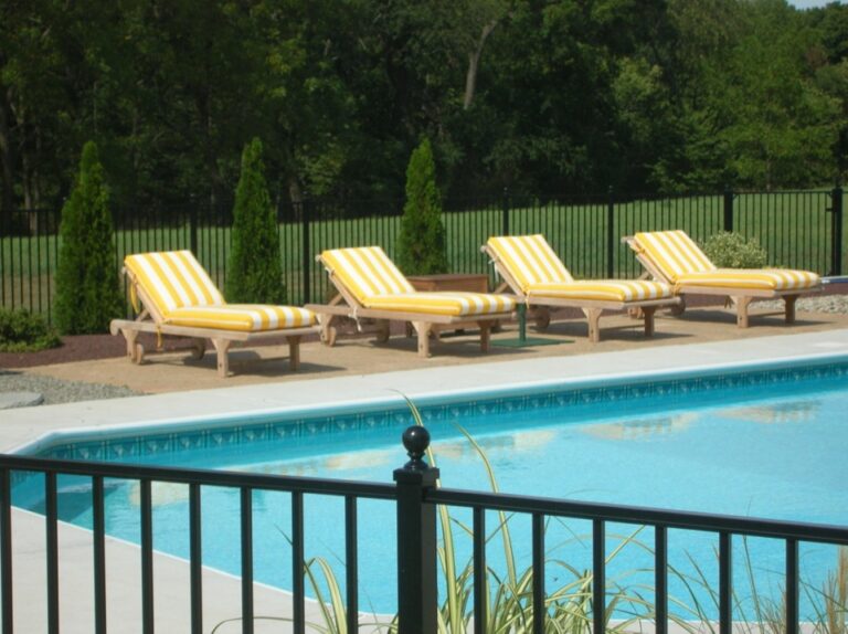 Chairs beside pool