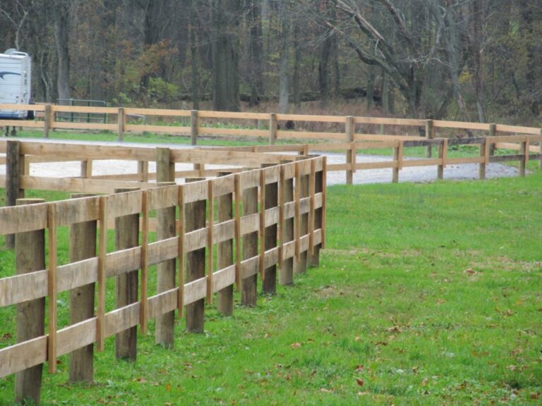 close up of rail fence