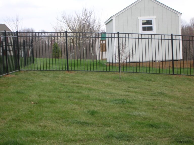 Black Metal yard fence