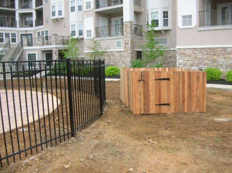 Wooden AC unit Fence