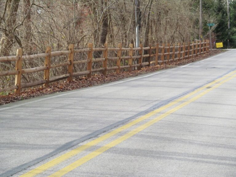 Rail Fence along road