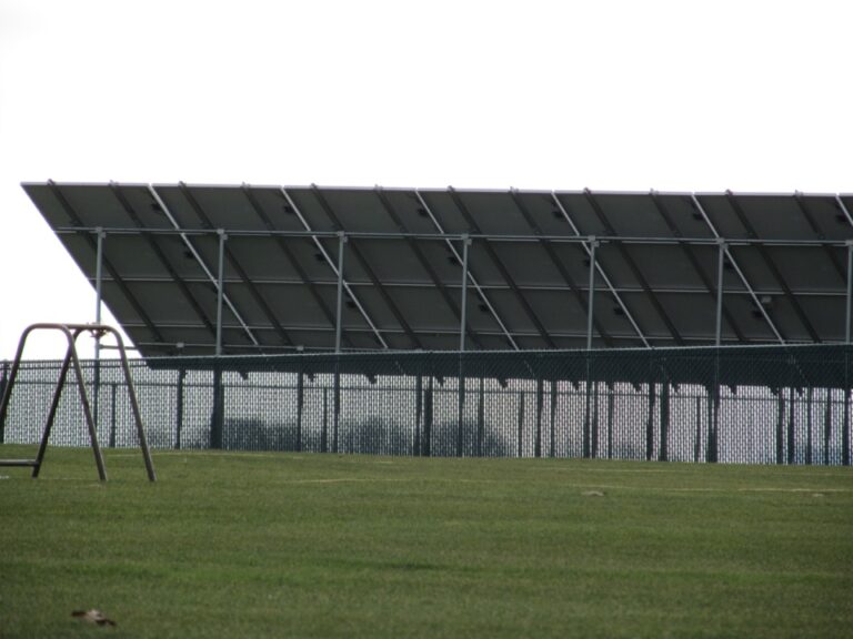 Solar panel fence