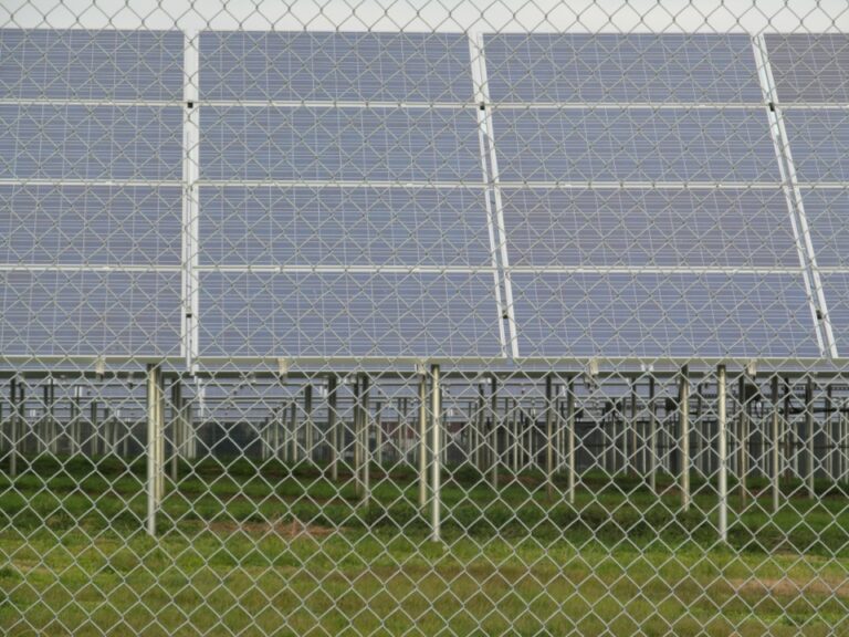 Solar panel fence